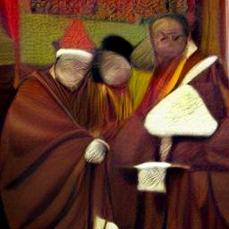 generated: Tibetan priests ringing a bell #1